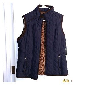 Dark denim winter vest